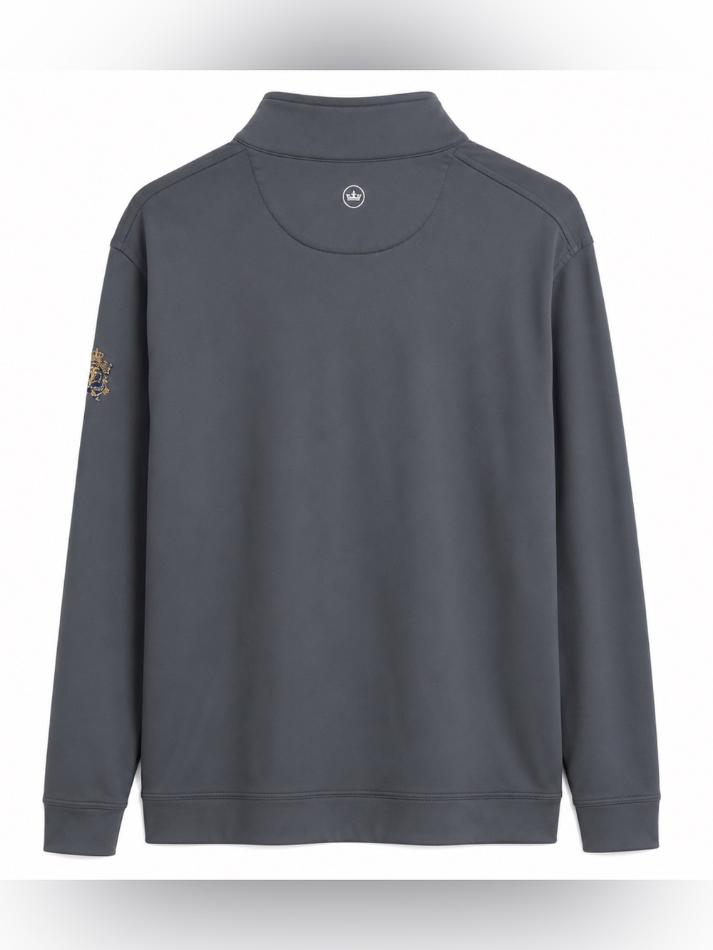Peter Millar Crown Sport Lambda Chi Alpha Texas Rho Men L 1/4 Zip Pullover Gray - Picture 4 of 4
